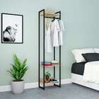 Guarda-roupa Closet Studio Carvalho E Preto 45 Cm