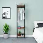 Guarda-roupa Closet Studio Nogal E Preto 45 Cm