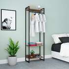 Guarda-roupa Closet Studio Nogal E Preto 60 Cm