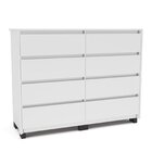 Guarda-roupa Coimbra 3 Portas Cômoda 8 Gavetas Mesa De Cabece