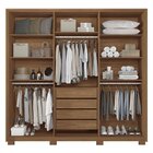 Guarda-roupa Coimbra 4 Portas 04 Gavetas Com Espelho E Pés Ja