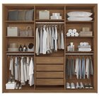 Guarda-roupa Coimbra 4 Portas 4 Gavetas Com Espelho Jatobá/ar