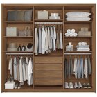 Guarda-roupa Coimbra 4 Portas 4 Gavetas Jatoba