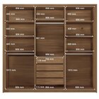 Guarda-roupa Coimbra 4 Portas 4 Gavetas Jatoba