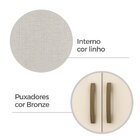 Guarda-roupa Coimbra 6 Portas 2 Gavetas Cinamomo/off White