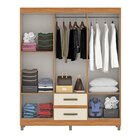 Guarda-roupa Coimbra 6 Portas 2 Gavetas Cinamomo/off White