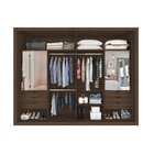 Guarda-roupa Coliseu 2 Portas 6 Gavetas Nogueira