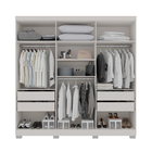 Guarda-roupa Coliseu 6 Portas 4 Gavetas Salleto Branco