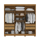 Guarda-roupa Coliseu 6 Portas 4 Gavetas Salleto Cinamomo-off