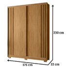 Guarda Roupa Colorado 2 Portas De Correr Freijó Moval