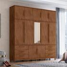 Guarda Roupa Com 12 Portas Ares Avelã