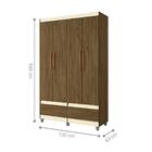 Guarda-roupa Com 2 Gavetas Kawasaki Freijó