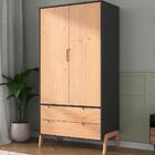 Guarda Roupa Com 2 Portas - Grafite/pinus