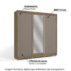 Guarda Roupa Com 3 Portas De Correr E 2 Gavetas E Espelho - N