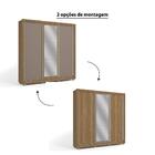 Guarda Roupa Com 3 Portas De Correr E 2 Gavetas E Espelho - N