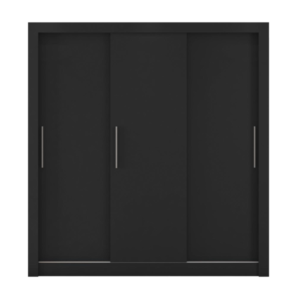 Guarda Roupa Com 3 Portas De Correr Iguaçu Preto