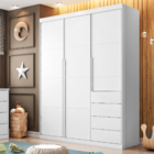 Guarda Roupa Com 3 Portas E 4 Gavetas Cleveland Branco