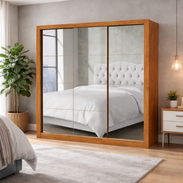 Guarda Roupa Com 3 Portas Espelhadas Sapphire -grand Line | Leroy Merlin