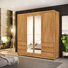 Guarda-roupa Com 4 Portas 6 Gavetas Triunfo Com Espelhos E Pé
