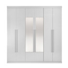 Guarda-roupa Com 6 Portas 2 Gavetas Versales Com Espelhos Dj