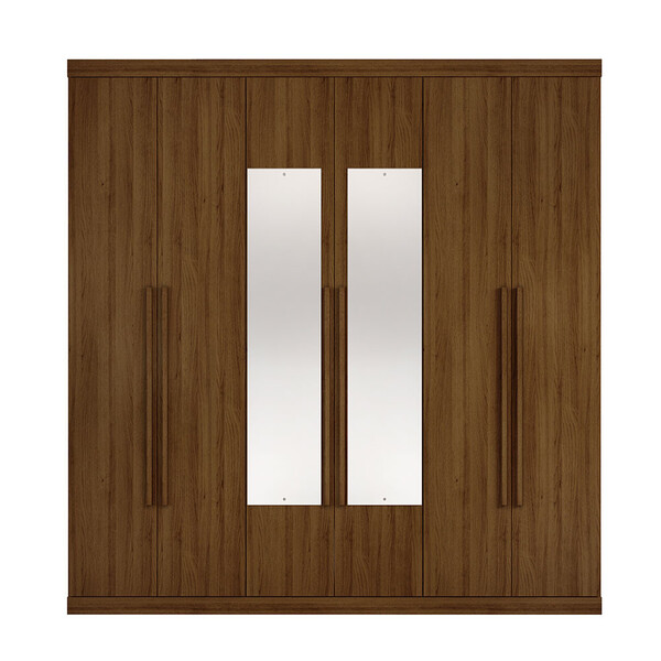 Guarda-roupa Com 6 Portas 2 Gavetas Versales Com Espelhos Dj