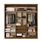 Guarda-roupa Com 6 Portas 2 Gavetas Versales Com Espelhos Dj