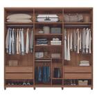 Guarda Roupa Com 6 Portas 4 Gavetas Lisboa Jatobá Areia