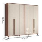 Guarda Roupa Com 6 Portas 4 Gavetas Lisboa Jatobá Areia