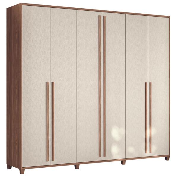 Guarda Roupa Com 6 Portas 4 Gavetas Lisboa Jatobá Areia