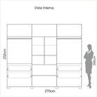 Guarda Roupa Com 6 Portas E 4 Gavetas 270cm Freijó Madeiraddo