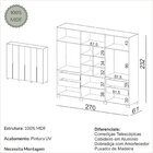 Guarda Roupa Com 6 Portas E 4 Gavetas 270cm Freijó Madeiraddo