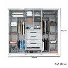 Guarda Roupa Com 6 Portas São Paulo Mdf Móveis Rimo Branco