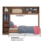 Guarda Roupa Com Bicama Solteiro Essencialle Carvalho Avelã/b