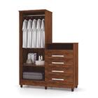 Guarda Roupa Com Cômoda Com Espelho Picasso Imbuia Rústico