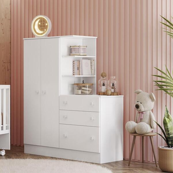 Guarda Roupa Com Comoda Doce Sonho 4070