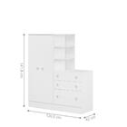 Guarda Roupa Com Comoda Infantil Lecco Branco