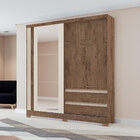 Guarda Roupa Com Espelho 178 Cm 3 Portas 2 Gavetas Condor Fle