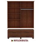 Guarda Roupa Com Espelho 2242 E Comoda 2240 Ouro Madeira Maci