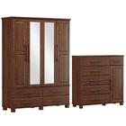 Guarda Roupa Com Espelho 2242 E Comoda 2241 Ouro Madeira Maci