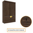 Guarda Roupa Com Espelho 2 Portas 6 Gavetas Chicago Tcil Móve