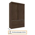 Guarda Roupa Com Espelho 2 Portas 6 Gavetas Chicago Tcil Móve