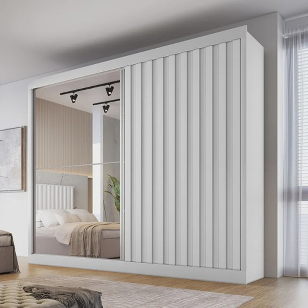 Guarda Roupa Com Espelho 2 Portas  Atlanta Made Marcs