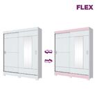 Guarda-roupa Com Espelho 2 Portas De Correr 2 Gavetas Havana