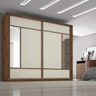 Guarda Roupa Com Espelho 2 Portas De Correr E 6 Gavetas Flex