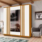 Guarda Roupa Com Espelho 2 Portas Solteiro Naturale Branco Di