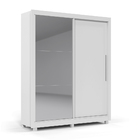 Guarda Roupa Com Espelho 2 Portas Turquesa Branco - Gelius