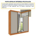 Guarda Roupa Com Espelho 3 Portas 240cm Somalia Espresso Móve