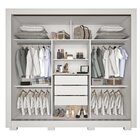 Guarda Roupa Com Espelho 3 Portas 3 Gavetas Cannes Branco