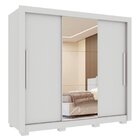 Guarda Roupa Com Espelho 3 Portas 3 Gavetas Cannes Imop Branc