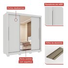 Guarda Roupa Com Espelho 3 Portas 3 Gavetas Cannes Imop Branc